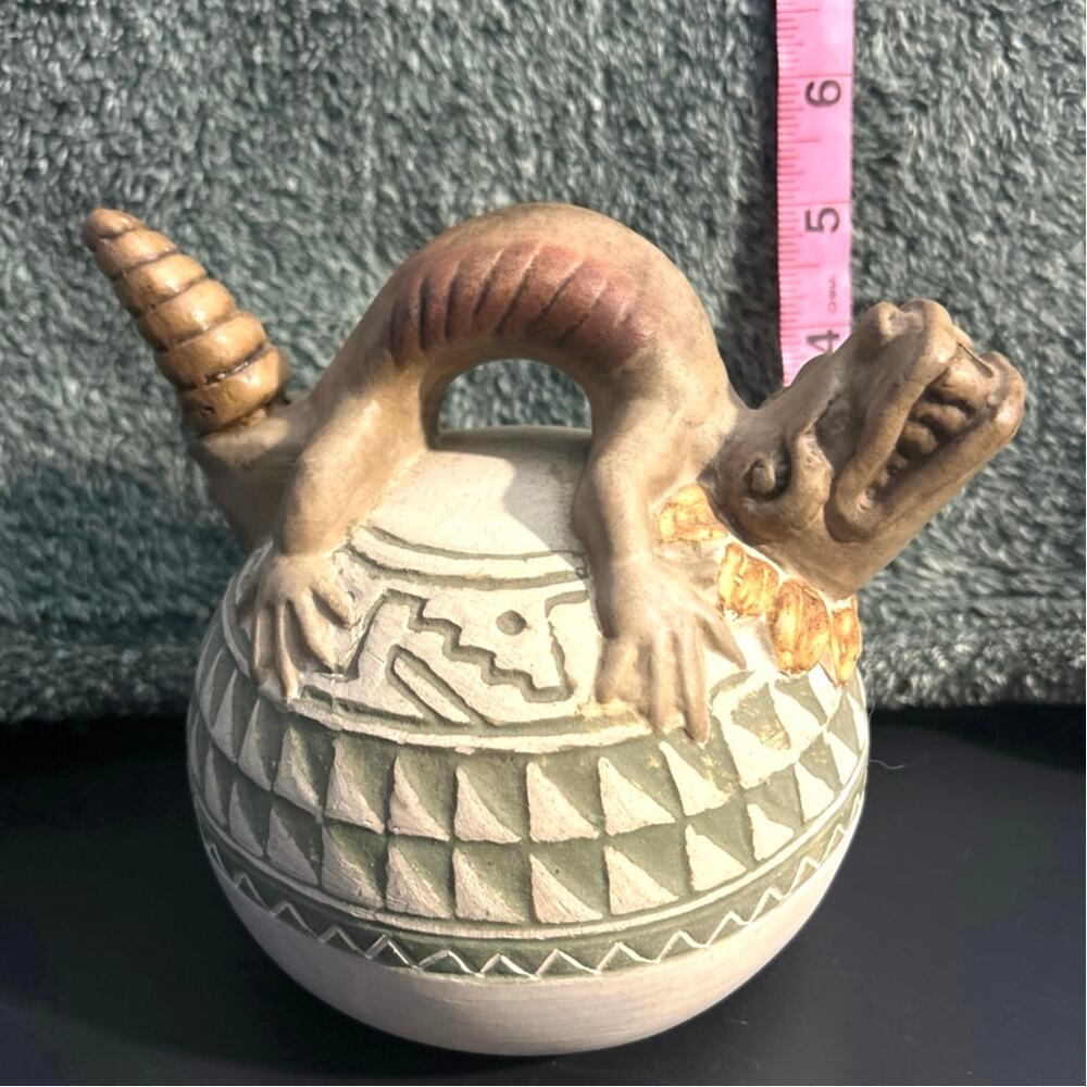 Reptile Tea Pot made in Durango Mexico Hand Thrown Art Pottery